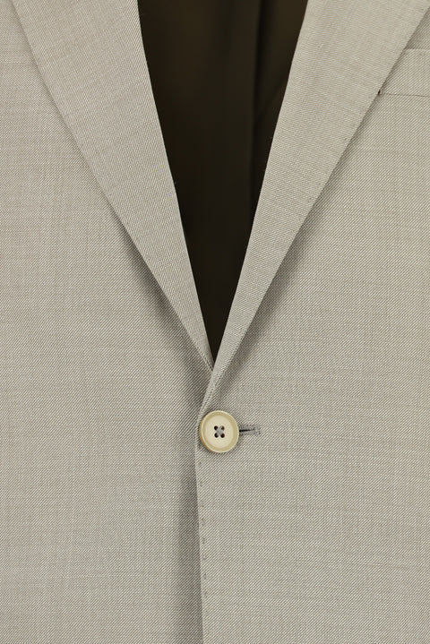 Light Beige 4-Drop Relaxed Fit Wool Suit