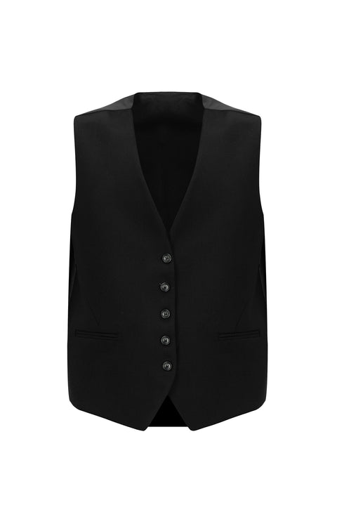 Black 7 Drop Super Slim Fit Extra Narrow Cut Suit with Vest