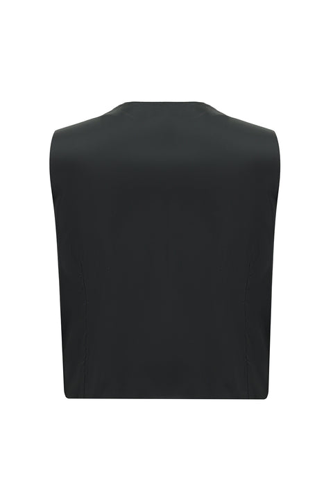Black 7 Drop Super Slim Fit Extra Narrow Cut Suit with Vest
