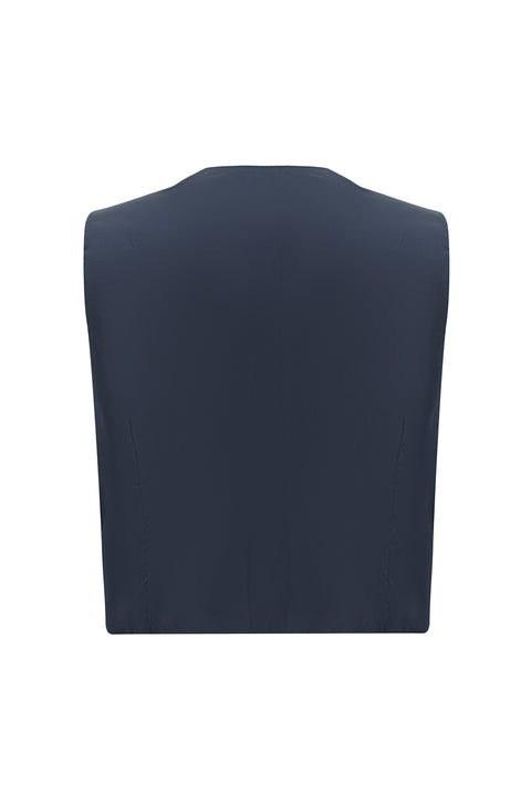Dark Navy 7 Drop Slim Fit Suit with Vest