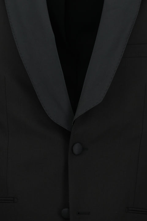 Black 4-Drop Relaxed Fit Shawl Collar Tuxedo & Groom Suit