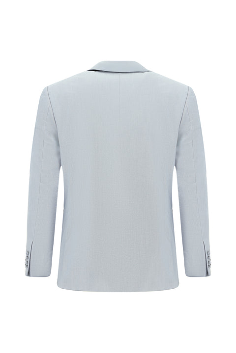 Light Blue 4-Drop Relaxed Fit Shawl Collar Tuxedo & Groom Suit