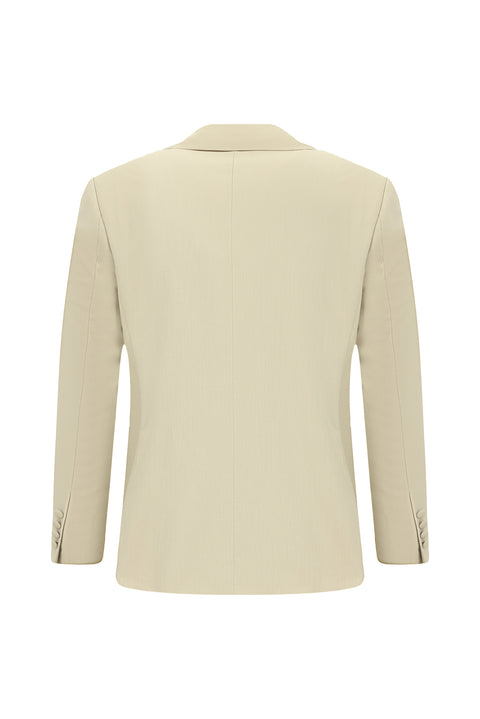 Light Beige 4-Drop Relaxed Fit Shawl Collar Tuxedo & Groom Suit