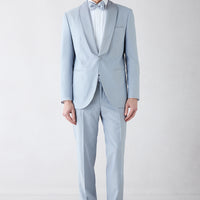 Light Blue 7 Drop Slim Fit Narrow Cut Shawl Collar Tuxedo & Groom Suit