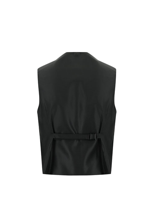 Black 6-Drop Regular Fit Standard Cut Shawl Collar Vest Wool Tuxedo & Groom Suit