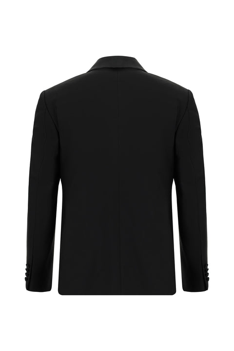 Black 7 Drop Slim Fit Narrow Cut Shawl Collar Wool Vest Tuxedo & Groom Suit