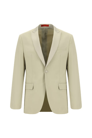 Orta Bej 7 Drop Super Slim Fit Eksra Dar Kesim Sivri Yaka Smokin & Damatlık