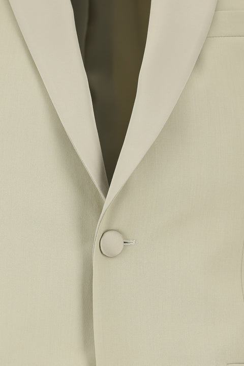 Medium Beige 7 Drop Slim Fit Narrow Cut Pointed Collar Tuxedo & Groom Suit