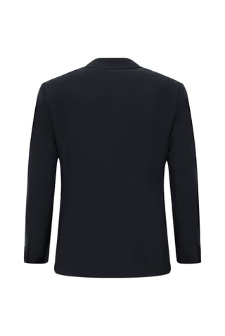  Koyu Lacivert 6 Drop Regular Fit Standart Kesim Sivri Yaka Kruvaze Smokin & Damatlık