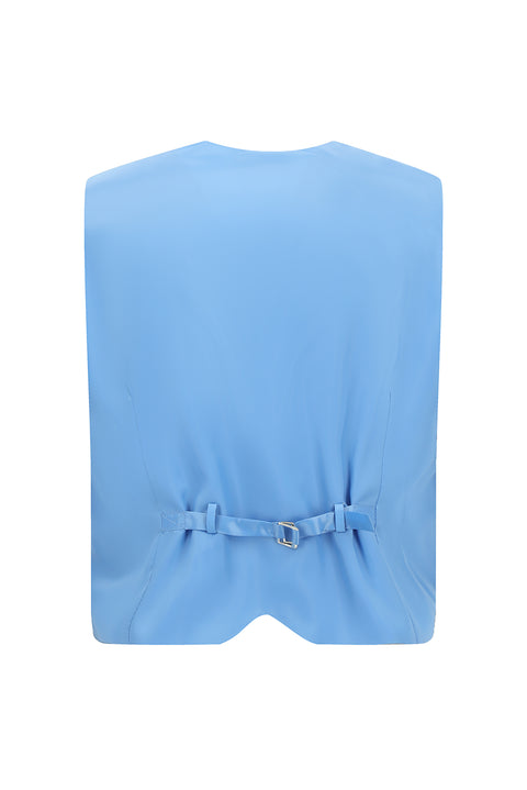 Light Blue 7 Drop Slim Fit Narrow Cut Pointed Collar Vest Tuxedo & Groom Suit