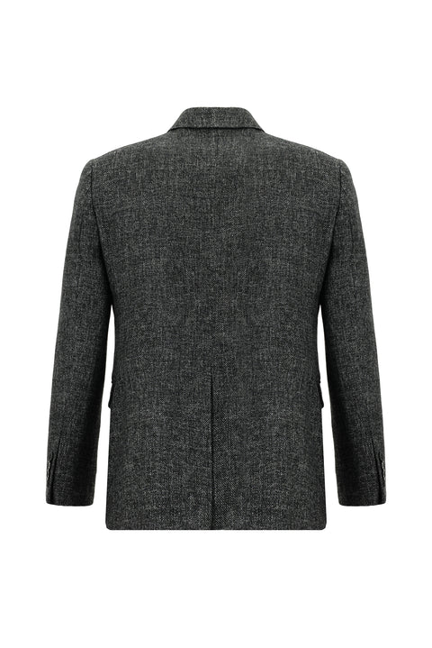 Medium Anthracite 7 Drop Slim Fit Narrow Cut Wool Combination Vest Suit