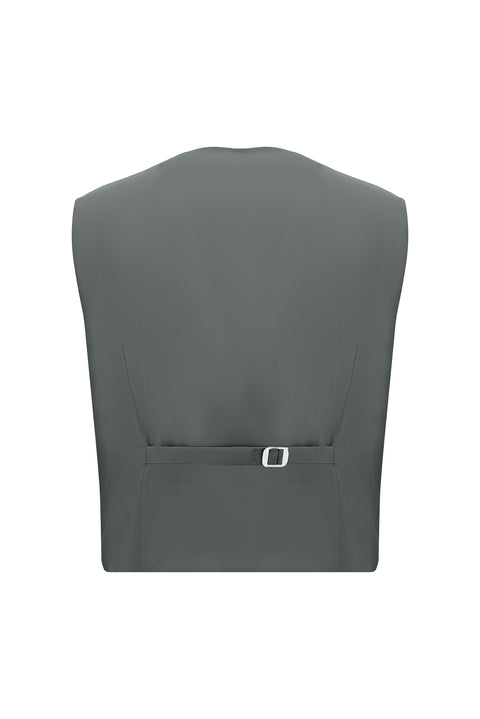 Medium Anthracite 7 Drop Slim Fit Narrow Cut Wool Combination Vest Suit
