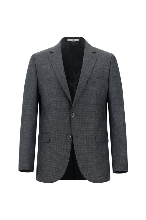 Dark Gray 7 Drop Slim Fit Patterned Suit