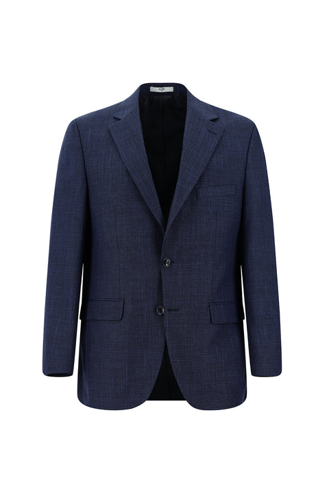 Light Navy Blue 7 Drop Slim Fit Patterned Suit