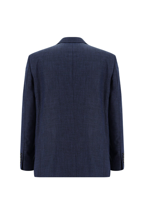 Light Navy Blue 6 Drop Regular Fit Standard Cut Patterned Suit