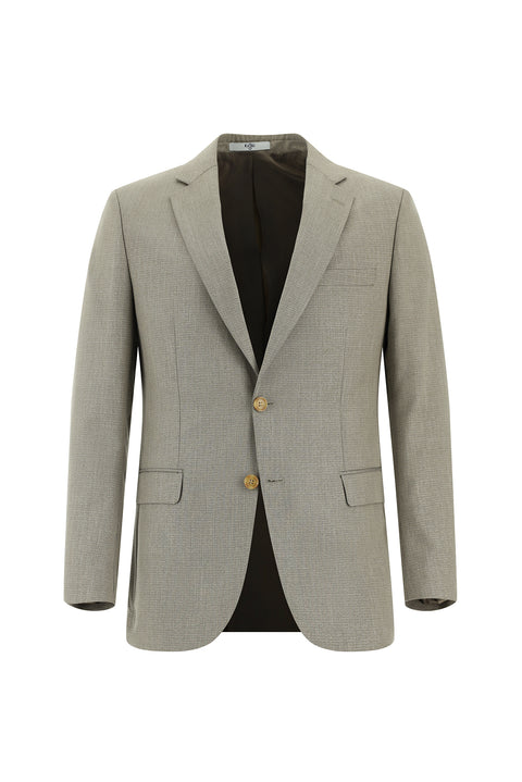 Light Mink 6 Drop Regular Fit Standard Cut Patterned Suit
