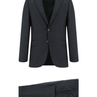 Medium Gray 6 Drop Regular Fit Standard Cut Patterned Suit