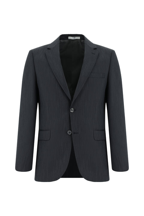 Medium Gray 6 Drop Regular Fit Standard Cut Patterned Suit