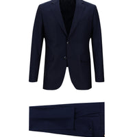 Dark Navy 7 Drop Slim Fit Patterned Suit