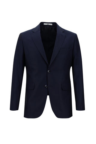  Koyu Lacivert 7 Drop Slim Fit Dar Kesim Desenli Takım Elbise