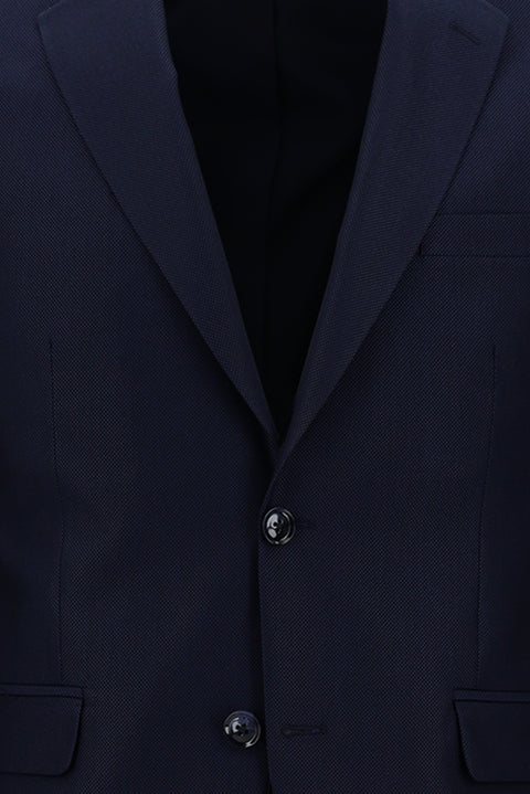 Dark Navy 7 Drop Slim Fit Patterned Suit