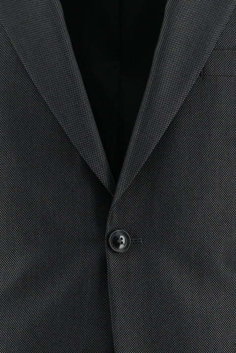 Dark Anthracite 7 Drop Slim Fit Patterned Suit