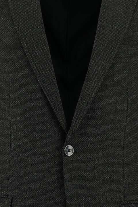 Dark Anthracite 6 Drop Regular Fit Standard Cut Patterned Suit