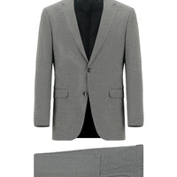 Light Gray 6 Drop Regular Fit Standard Cut Patterned Suit
