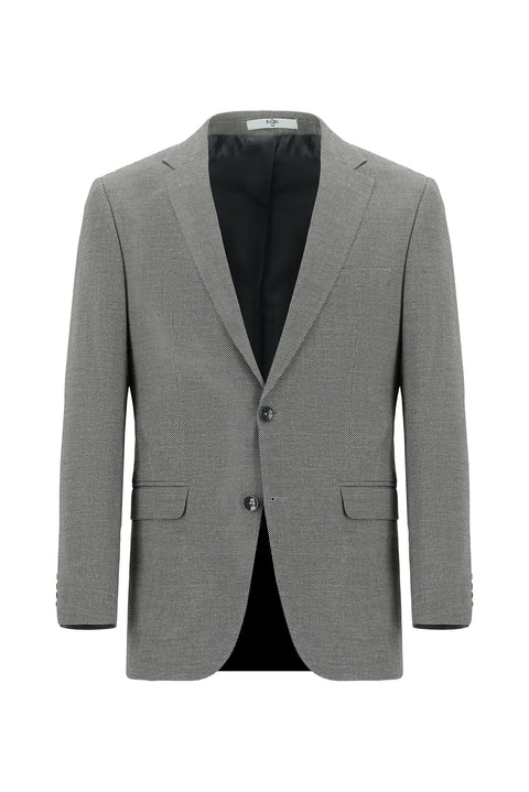 Light Gray 6 Drop Regular Fit Standard Cut Patterned Suit