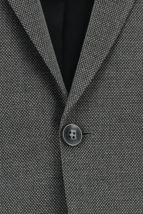 Medium Gray 4-Drop Relaxed Fit Patterned Suit