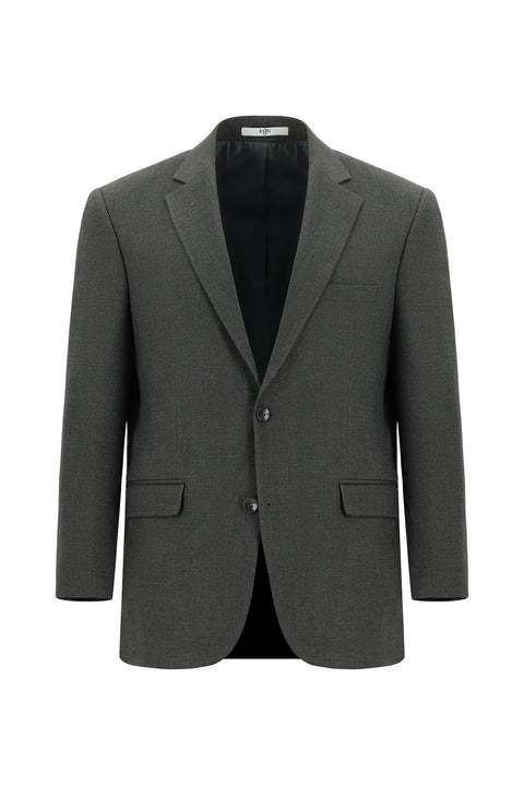Dark Gray 7 Drop Super Slim Fit Extra Narrow Cut Patterned Suit