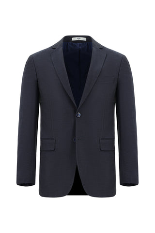  Koyu Lacivert 7 Drop Super Slim Fit Eksra Dar Kesim Desenli Takım Elbise