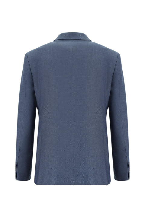 Dark Blue 7 Drop Super Slim Fit Extra Narrow Cut Patterned Suit