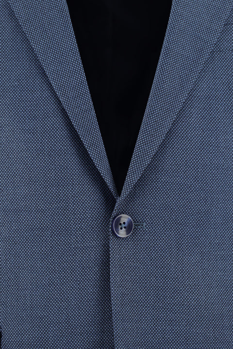 Dark Blue 7 Drop Super Slim Fit Extra Narrow Cut Patterned Suit