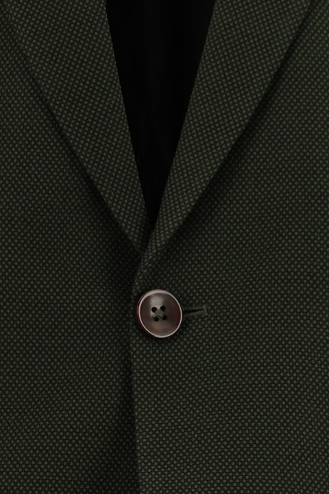 Dark Khaki 4-Drop Relaxed Fit Patterned Suit