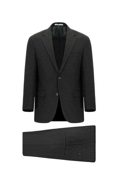 Dark Anthracite 4-Drop Relaxed Fit Patterned Suit