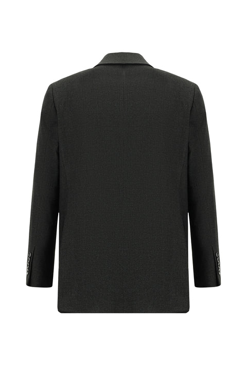 Dark Anthracite 7 Drop Super Slim Fit Extra Narrow Cut Patterned Suit