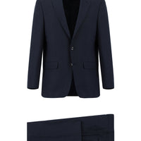 Dark Navy 6 Drop Regular Fit Standard Cut Patterned Suit