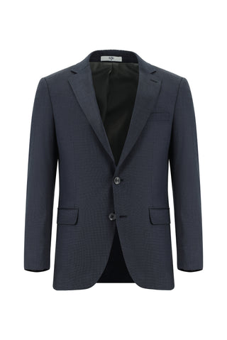  Koyu Füme 7 Drop Super Slim Fit Eksra Dar Kesim Desenli Takım Elbise