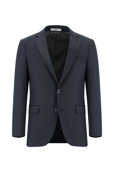 Dark Gray 7 Drop Super Slim Fit Extra Narrow Cut Patterned Suit