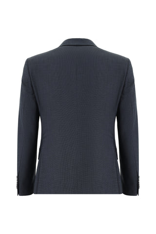  Koyu Füme 7 Drop Super Slim Fit Eksra Dar Kesim Desenli Takım Elbise