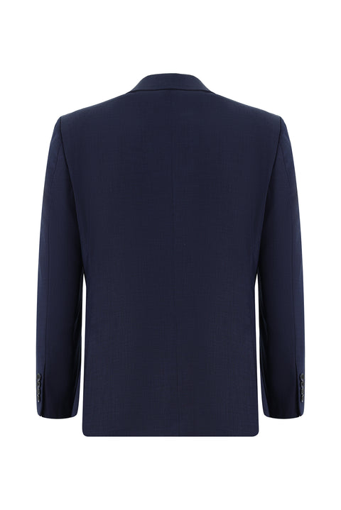 Light Navy Blue 7 Drop Super Slim Fit Extra Narrow Cut Patterned Suit