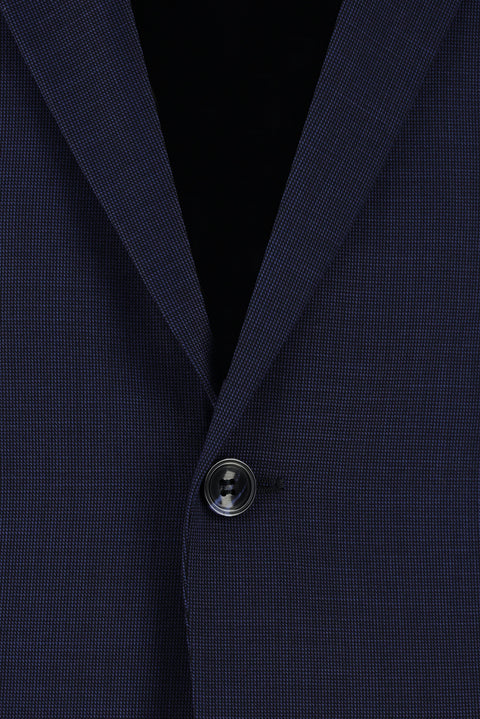 Light Navy Blue 7 Drop Super Slim Fit Extra Narrow Cut Patterned Suit