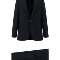 Dark Navy 7 Drop Super Slim Fit Extra Narrow Cut Patterned Suit