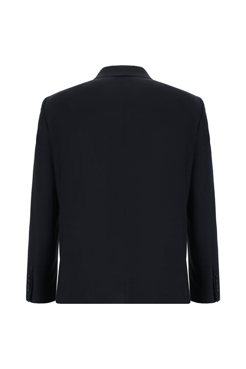Dark Navy 7 Drop Super Slim Fit Extra Narrow Cut Patterned Suit