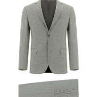 Light Gray 7 Drop Slim Fit Patterned Suit
