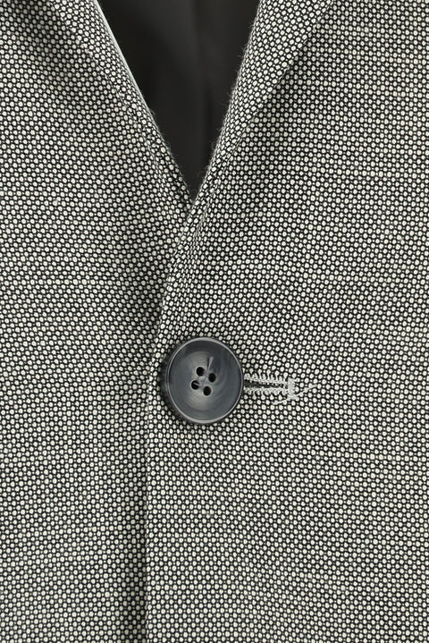 Light Grey 7 Drop Super Slim Fit Extra Narrow Cut Patterned Suit
