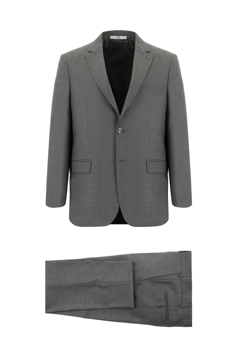 Dark Mink 4 Drop Relaxed Fit Patterned Suit
