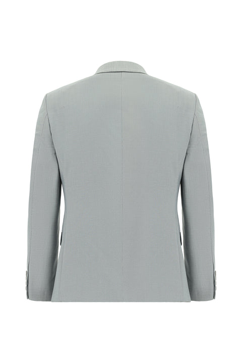 Light Gray 6 Drop Regular Fit Standard Cut Patterned Suit