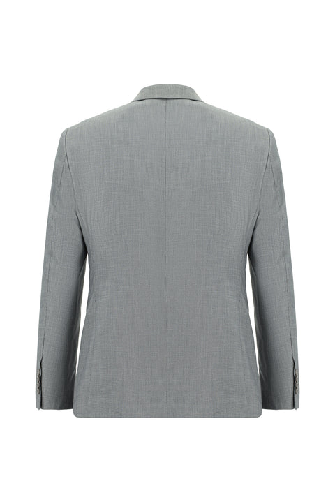 Medium Gray 7 Drop Super Slim Fit Extra Narrow Cut Patterned Suit